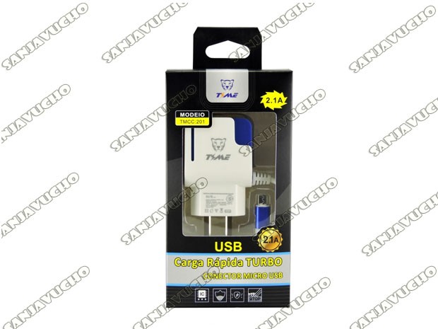 &+ CARGADOR CELULAR 2.1A SMART + 1 USB EN CAJA TMCC217