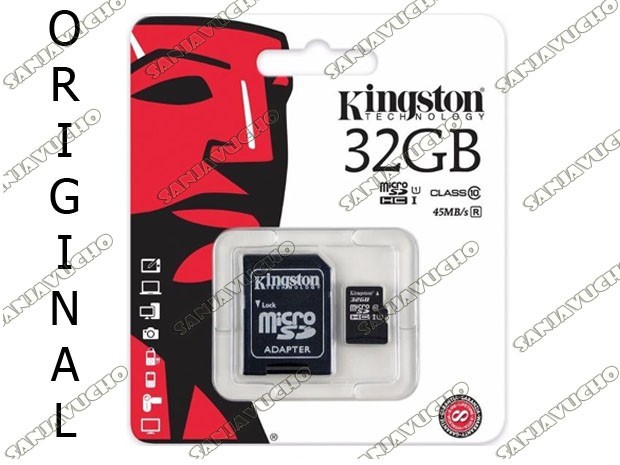 << MICRO SD ORIGINAL 32 GB KINGSTON CLASE 10