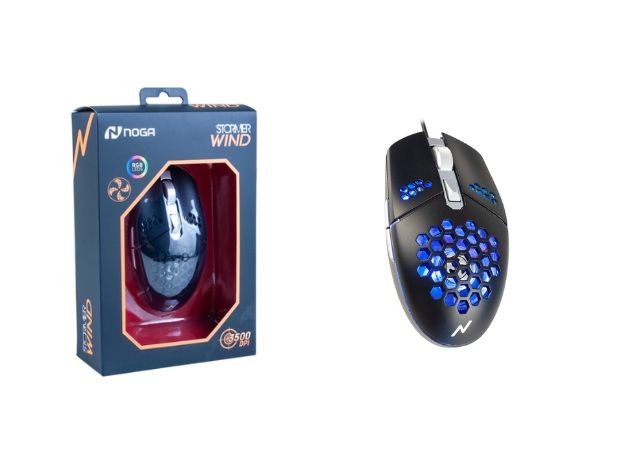 &u+MOUSE PC GAMER 6D 7 COLORES NOGA ST-WIND