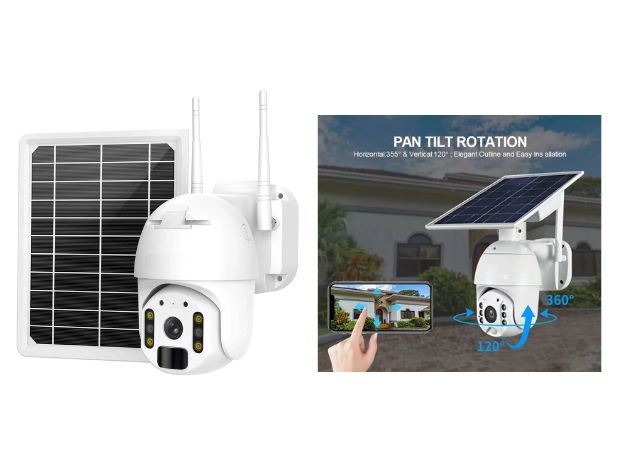 &u+ CAMARA IP ROBOTICA WIFI EXTERIOR DOMO PANEL SOLAR ZC-YT02