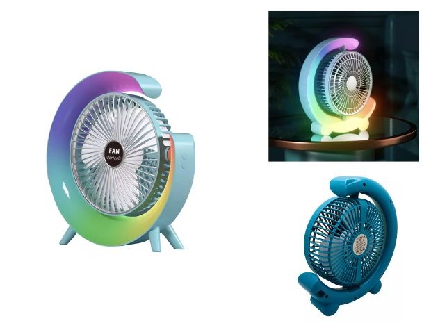 &u+ VENTILADOR CON LUZ GIRATORIA XHS-04