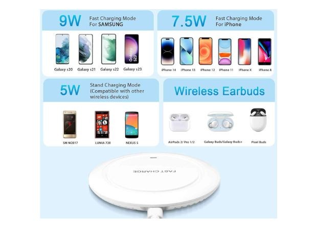 &u+ CARGADOR CELULAR BASE INALAMBRICA 15W ZC-Q18