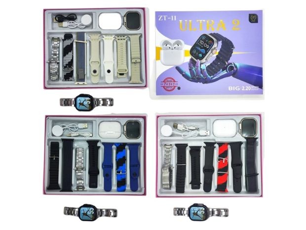 &u++ RELOJ INTELIGENTE SMARTWATCH ZT11 ZT11 + 7 MALLA + AURICULAR