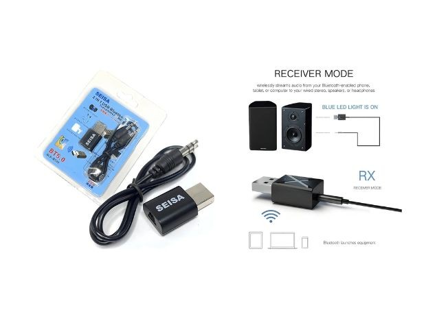 &u+ RECEPTOR Y EMISOR BLUETOOTH USB AUTOMOVIL O EQUIPO BLS-BT03