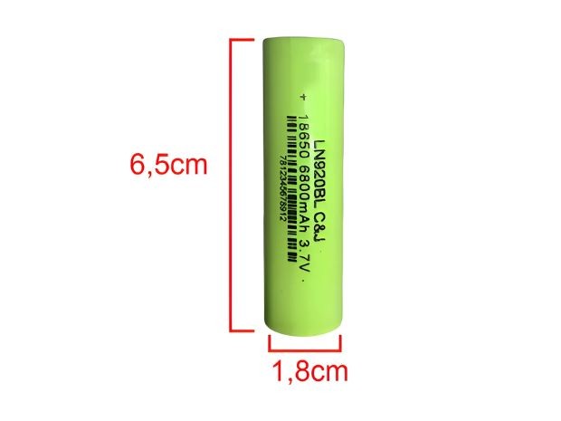 &u+ BATERIA PILA RECARGABLES 18650 VERDE (920BL) CALIDAD ALTA