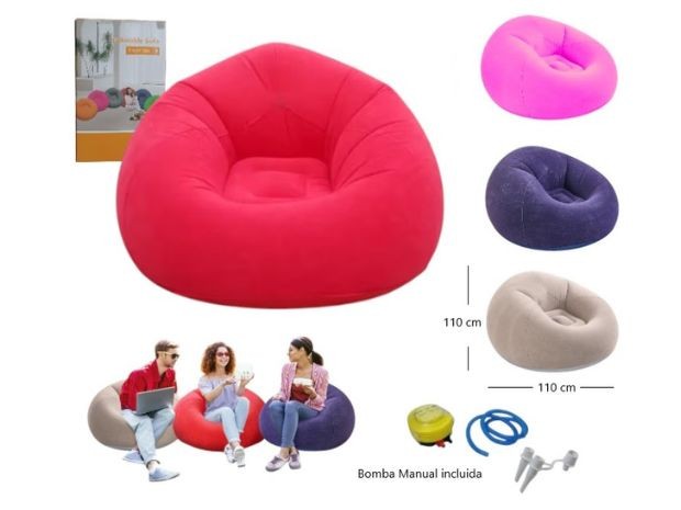 &u++ SILLON NFLABLE CON INFLADOR
