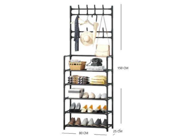 &u++ ORGANIZADOR DE ROPA TIPO PERCHERO 5 NIVELES (R-48)
