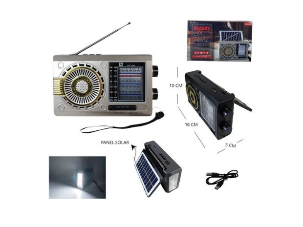 &u+ PARLANTE BT BLUETOOTH KTF-1481 LINTERNA SOLAR / AM - FM / AUX