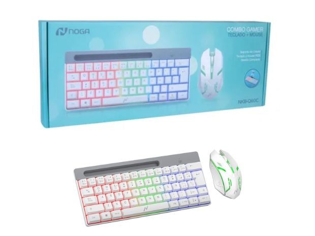 &uu  KIT TECLADO PC INALAMBRICO + BLUETOOTH NOGA NKB-Q60C
