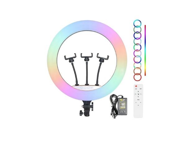 &ua ARO DE LUZ LED SELFIE RGB 45CM HX-MJ45