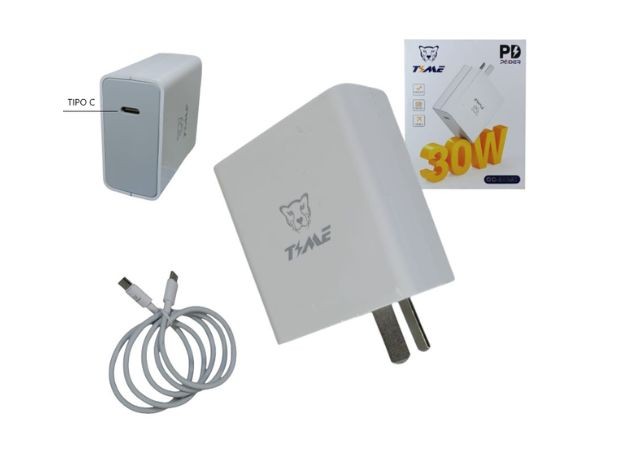 &u+ CARGADOR CELULAR CABEZAL 30W TIPO C DESMONTABLE (59251)