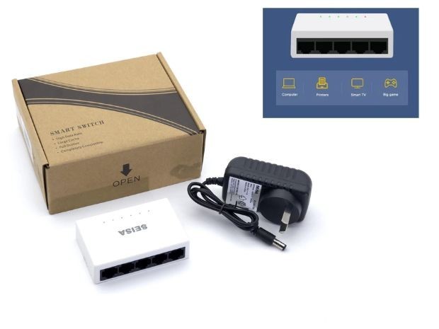 &u+ SWITCH RED LAN 4 PUERTOS + 2 UPLINK 100MBPS JK-D2313