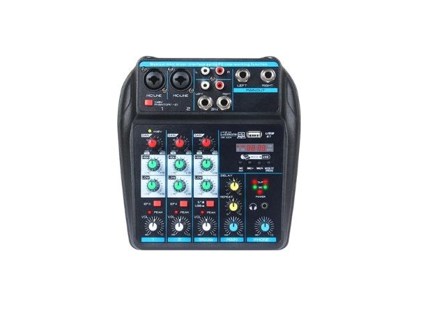 &ua MIXER MEZCLADORA DE AUDIO 4 CANALES XY-A4