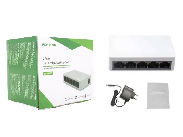&ua SWITCH RED LAN 5 PUERTOS PIX-LINK LV-SW05 (7391)