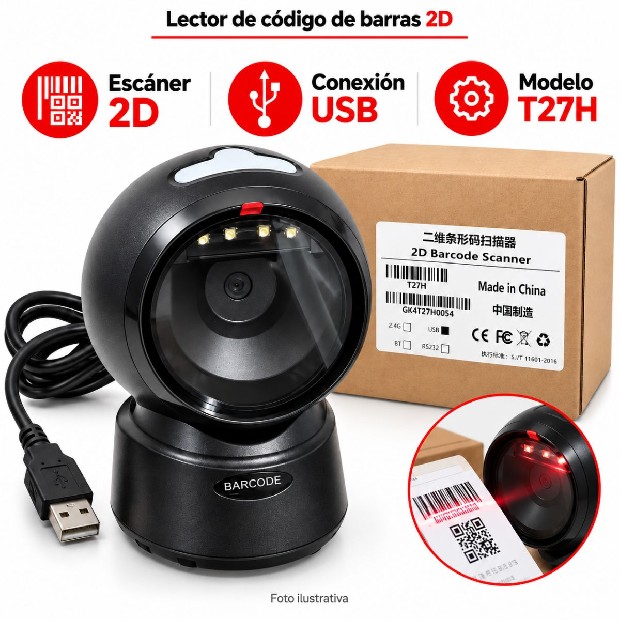 &ua LECTOR DE CODIGO DE BARRAS T27H