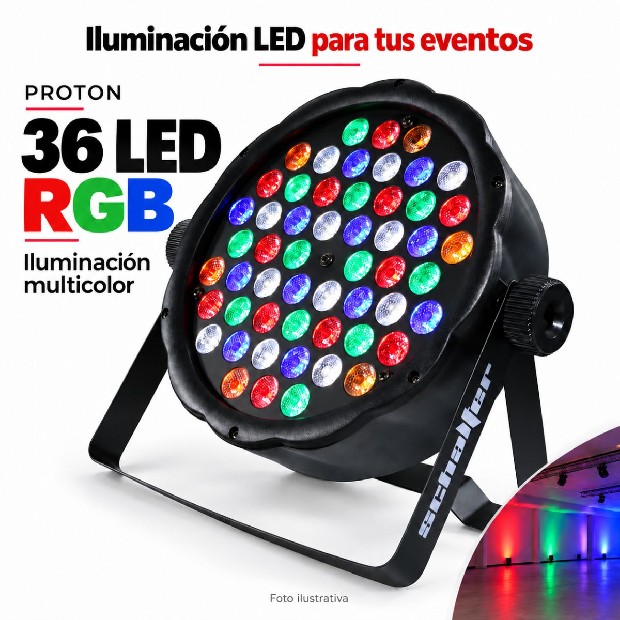&ua PROYECTOR LASER LUZ PROTON 36 LED RGB P-36