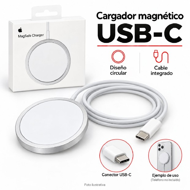 &ua CARGADOR INALAMBRICO 20W MAGSAFE TIPO C