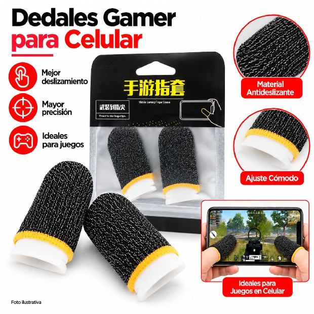 &ua CUBRE DEDOS X2 ANTISUDOR CELULAR COD FREEFIRE WN-Z11