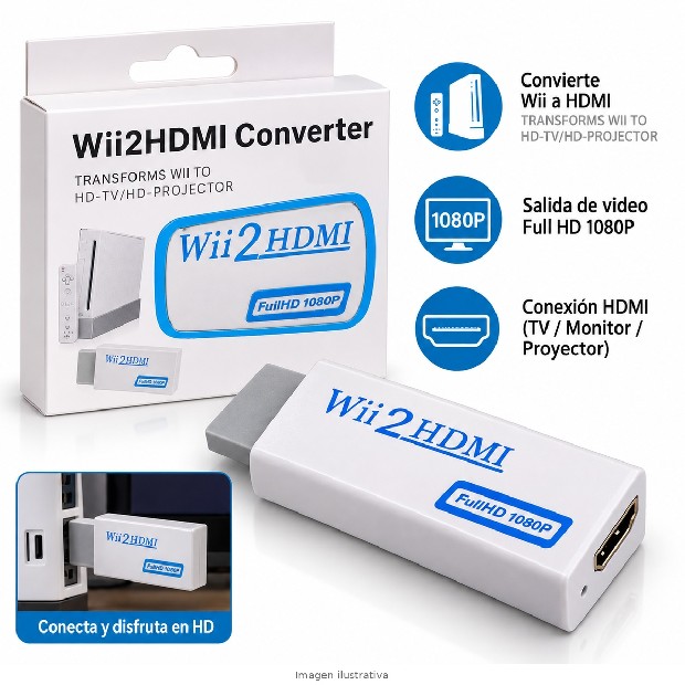 &ua CONVERTIDOR IMAGEN WII A HDMI