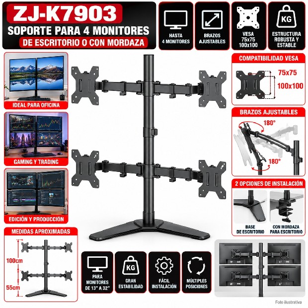 &ua SOPORTE UNIVERSAL TV LCD 4 TV ZJ-K7903