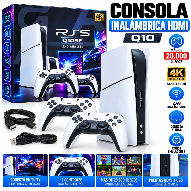 &ua MINI CONSOLA ARCADE RETRO Q10