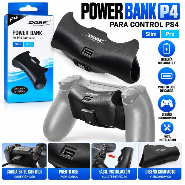 &ua POWERBANK PARA TECLADO JOYSTICK PS4 DOVE