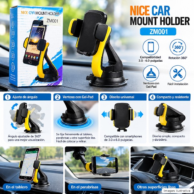 &ua HOLDER SOPORTE CELULAR TORPEDO ZM001