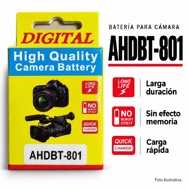 &ua BATERIA GOPRO HERO 5 6 7 8A AHDBT-801 1220MAH CAMARA DEPORTIVA